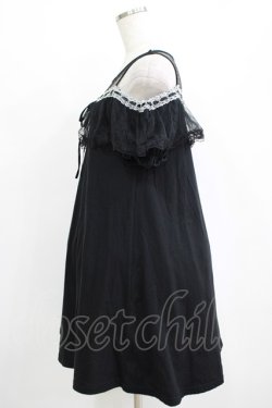 画像2: Ank Rouge / チュール切替カットワンピース M ブラック H-25-11-02-1047-CA-OP-NS-ZH