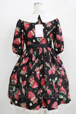 画像3: Angelic Pretty / Royal Crown Berryワンピース Free ブラック H-25-11-02-1004-AP-OP-NS-ZH