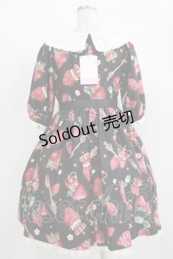 画像3: Angelic Pretty / Royal Crown Berryワンピース Free ブラック H-25-11-02-1004-AP-OP-NS-ZH