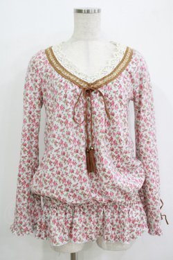 画像1: LIZ LISA / 花柄トップス Free サックス H-25-11-02-1048-LO-TO-NS-ZH