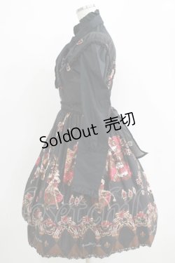 画像2: ALICE and the PIRATES / ワンダーラビットのマジカルトランプティーパーティ柄ジャンパースカートセット Free ブラック H-25-11-02-1001-PA-OP-NS-ZH