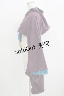 画像2: metamorphose / フード付き着物袖ボレロ Free パープル H-25-11-02-1052-ME-JA-NS-ZH