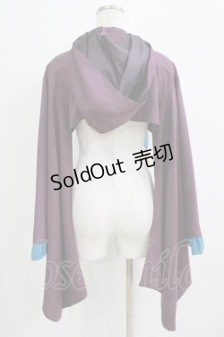 画像3: metamorphose / フード付き着物袖ボレロ Free パープル H-25-11-02-1052-ME-JA-NS-ZH