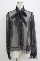 Angelic Pretty / Charming Girlブラウス(チュール) Free ブラック H-25-11-02-1053-AP-BL-NS-ZH