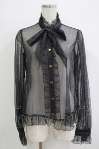 Angelic Pretty / Charming Girlブラウス(チュール) Free ブラック H-25-11-02-1053-AP-BL-NS-ZH
