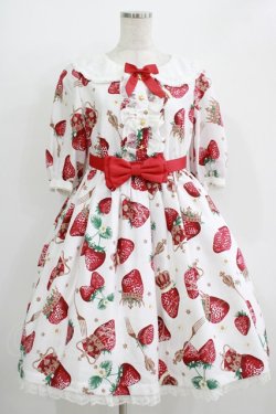 画像1: Angelic Pretty / Royal Crown Berryワンピース Free シロ H-25-11-02-1005-AP-OP-NS-ZH