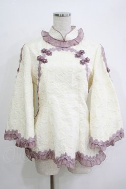 画像1: Hinana Queena / 菫の秘め事 チャイナ風ブラウス XL オフ/ラベンダー H-25-11-02-1054-PU-BL-NS-ZH