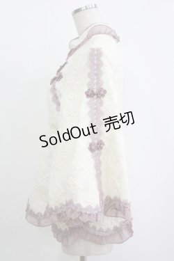 画像2: Hinana Queena / 菫の秘め事 チャイナ風ブラウス XL オフ/ラベンダー H-25-11-02-1054-PU-BL-NS-ZH