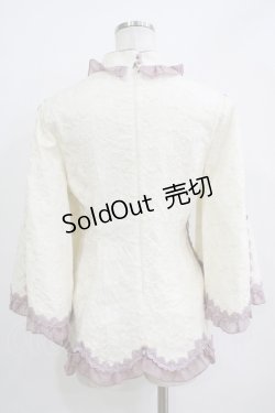 画像3: Hinana Queena / 菫の秘め事 チャイナ風ブラウス XL オフ/ラベンダー H-25-11-02-1054-PU-BL-NS-ZH