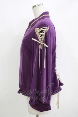 画像2: metamorphose / 着物合わせ風ブラウス サイズ1 パープル H-25-11-02-1055-ME-BL-NS-ZH