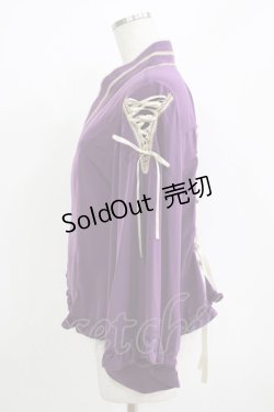 画像2: metamorphose / 着物合わせ風ブラウス サイズ1 パープル H-25-11-02-1055-ME-BL-NS-ZH