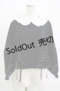 Secret Honey / 襟付きレースアップトップス Free ブラック H-25-11-02-1063-CA-TO-NS-ZH