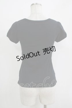 画像3: Angelic Pretty / グリッターリボンレースプリントTシャツ Free ブラック/ピンク H-25-11-02-1065-AP-TS-NS-ZH