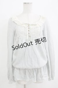 LIZ LISA / ヨーク切替トップス Free サックス H-25-11-02-1071-LO-TO-NS-ZH