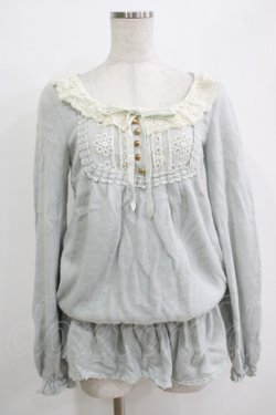 画像1: LIZ LISA / ヨーク切替トップス Free サックス H-25-11-02-1071-LO-TO-NS-ZH