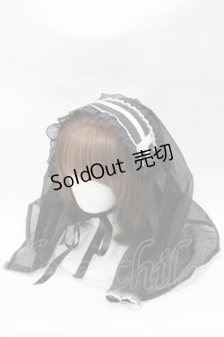 画像1: Angelic Pretty / Holy Ribbonヘッドドレス  ブラック H-25-11-02-1078-AP-AC-NS-ZH