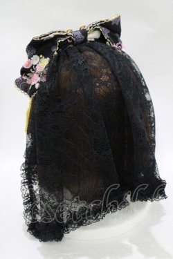 画像2: metamorphose / 花鹿の万華鏡ミニヴェール付リボンカチューシャ  黒檀 H-25-11-02-1080-ME-AC-NS-ZH