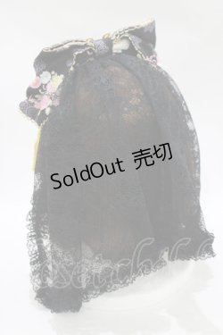 画像2: metamorphose / 花鹿の万華鏡ミニヴェール付リボンカチューシャ  黒檀 H-25-11-02-1080-ME-AC-NS-ZH