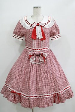 画像1: BABY,THE STARS SHINE BRIGHT / からみギンガムワンピース Free エンジ H-25-11-02-1009-BA-OP-NS-ZH