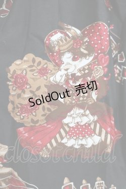 画像4: ALICE and the PIRATES / ワンダーラビットのマジカルトランプティーパーティ柄ジャンパースカートセット Free ブラック H-25-11-02-1001-PA-OP-NS-ZH