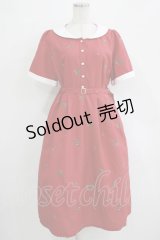 axes femme / さくらんぼ刺繍ワンピース Free レッド H-25-11-02-1012-AX-OP-NS-ZH