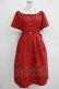 画像1: axes femme / さくらんぼ刺繍ワンピース Free レッド H-25-11-02-1012-AX-OP-NS-ZH (1)