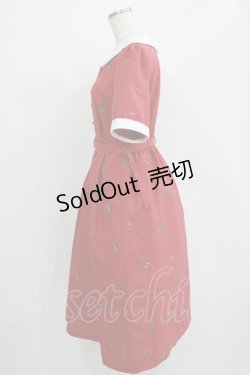 画像2: axes femme / さくらんぼ刺繍ワンピース Free レッド H-25-11-02-1012-AX-OP-NS-ZH