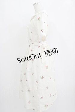 画像2: axes femme / さくらんぼ刺繍ワンピース Free オフ H-25-11-02-1013-AX-OP-NS-ZH