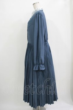 画像2: m petit by misako / AM*レースエリプリーツワンピース LL ブルー H-25-11-02-1015-LO-OP-NS-ZH