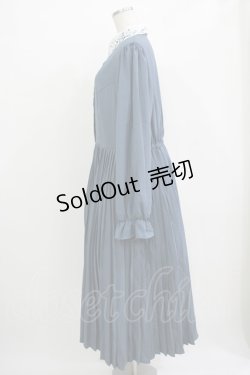画像2: m petit by misako / AM*レースエリプリーツワンピース LL ブルー H-25-11-02-1015-LO-OP-NS-ZH