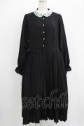 m petit by misako / AM*レースエリプリーツワンピース LL ブラック H-25-11-02-1016-LO-OP-NS-ZH