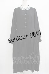m petit by misako / AM*レースエリプリーツワンピース LL ブラック H-25-11-02-1016-LO-OP-NS-ZH