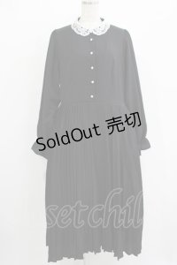 m petit by misako / AM*レースエリプリーツワンピース LL ブラック H-25-11-02-1016-LO-OP-NS-ZH