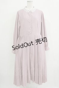 m petit by misako / AM*レースエリプリーツワンピース LL ピンク H-25-11-02-1017-LO-OP-NS-ZH