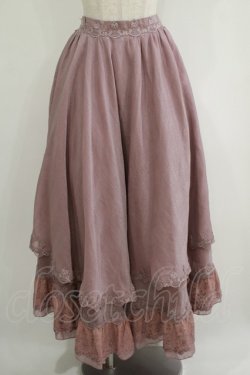 画像1: Hinana Queena / 菫の秘め事 ロングスカート XL ラベンダー H-25-11-02-1022-PU-SK-NS-ZH