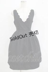 an another angelus / スカラップジャンパースカート Free ブラック H-25-11-02-1024-CA-OP-NS-ZH