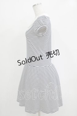 画像2: MILK / ラウンドカラーカットドレス  ネイビーボーダー H-25-11-03-025-ML-OP-KB-ZH