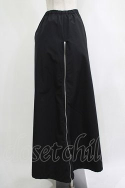 画像2: h.NAOTO / サイドZIPメッシュ切替スカート  黒 H-25-11-03-026-HN-SK-KB-ZH