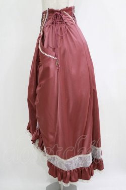 画像2: Ozz oneste / レース切替ドレープフリルスカート  ローズ H-25-11-03-003-OO-SK-KB-ZH