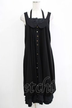 画像1: GRAMM / チュールレースバルーンワンピース  黒 H-25-11-03-028-HN-OP-KB-ZH