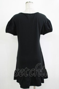 画像3: Emily Temple cute / ドットリボンプリントカットソーワンピース  黒 H-25-11-03-030-ET-OP-KB-ZH