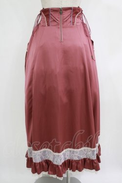 画像3: Ozz oneste / レース切替ドレープフリルスカート  ローズ H-25-11-03-003-OO-SK-KB-ZH