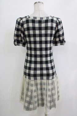 画像3: Emily Temple cute / 裾チュールギンガムワンピース  ブラック H-25-11-03-031-ET-OP-KB-ZH