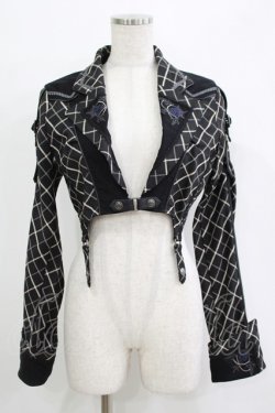 画像1: OZZ ANGELO / ローズハンティングショートジャケット  黒 H-25-11-03-032-OO-JA-KB-ZH