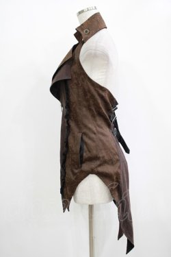 画像2: STEAM / ジャガード切替ホルターベスト  茶 H-25-11-03-035-HN-TO-KB-ZH