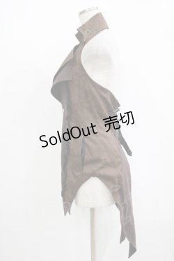 画像2: STEAM / ジャガード切替ホルターベスト  茶 H-25-11-03-035-HN-TO-KB-ZH