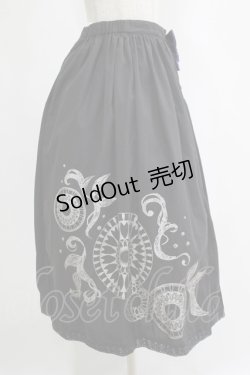 画像2: gouk / サクラリボンブローチ付袴スカート  黒 H-25-11-03-004-GO-SK-KB-ZH