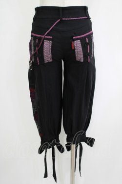 画像3: Ozz oneste / プリント刺繍パンツ  黒×紫 H-25-11-03-040-OO-PA-KB-ZH
