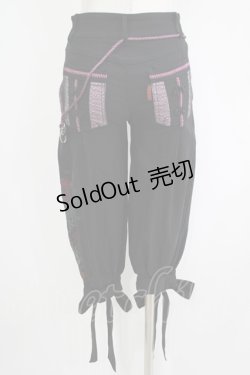 画像3: Ozz oneste / プリント刺繍パンツ  黒×紫 H-25-11-03-040-OO-PA-KB-ZH