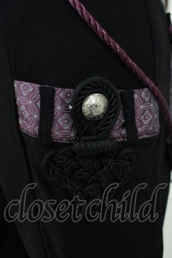 画像4: Ozz oneste / プリント刺繍パンツ  黒×紫 H-25-11-03-040-OO-PA-KB-ZH